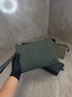 Gucci Green Trim Medium Pouch