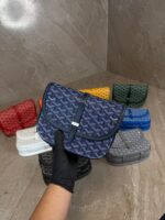Goyard Belvedere PM Small Messenger Bag Dark Blue