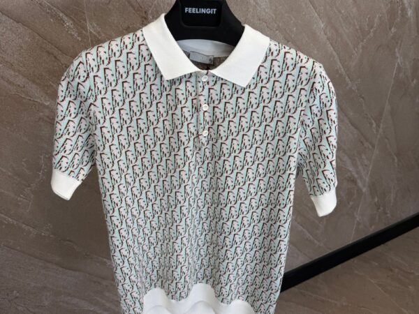 Dior Oblique Polo Shirt White