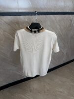 Burberry Check Collar Cotton Polo Shirt Beige - Afbeelding 2