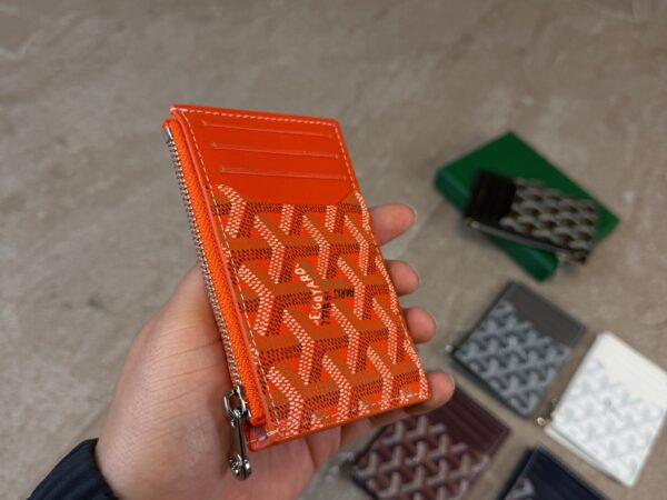 Goyard Bourbon Zipped Card Holder Orange