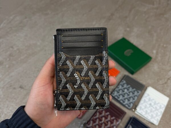 Goyard Bourbon Zipped Card Holder Black