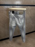 Dsquared2 Grey Jeans, Stripe Scratches Beige Label - Afbeelding 2