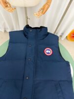 Canada Goose Bodywarmer Blue Red Logo High Quality, Ganzendons vulling - Afbeelding 2