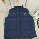 Canada Goose Bodywarmer Blue Black Logo High Quality, Ganzendons vulling