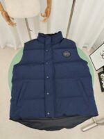 Canada Goose Bodywarmer Blue Black Logo High Quality, Ganzendons vulling