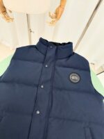 Canada Goose Bodywarmer Blue Black Logo High Quality, Ganzendons vulling - Afbeelding 2