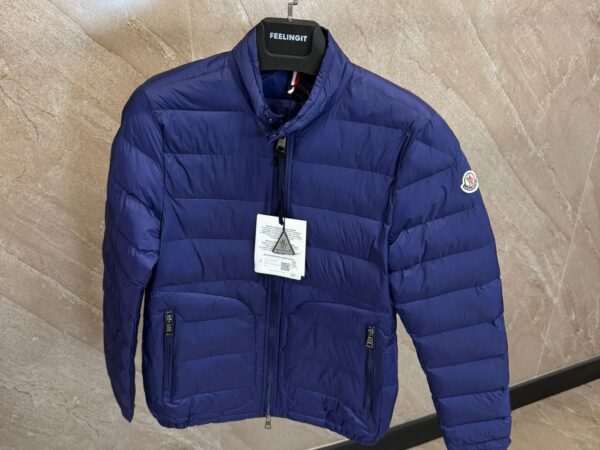 Moncler Acorus Short Down Jacket Blue