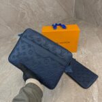 Louis Vuitton Trio Messenger Bag Navy Blue Monogram