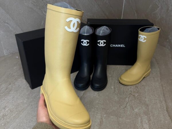 Chanel Classic Rain Boots Beige