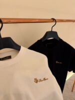 Loro Piana Tshirt Goude Logo, Beige - Afbeelding 4