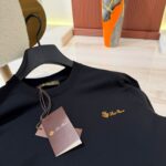 Loro Piana Tshirt Goude Logo, Black