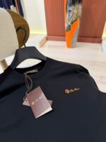 Loro Piana Tshirt Goude Logo, Black