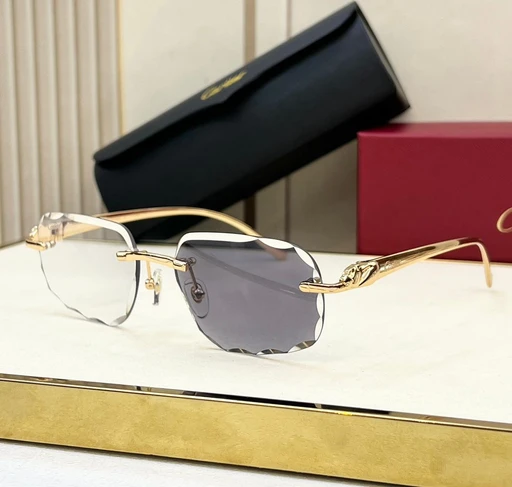 cartier10 Cartier Panthere Gold, Black Glasses, Meekleurende Glazen - Afbeelding 1