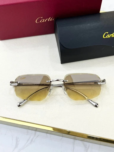 cartier14 Cartier Panthere Silver, Yellow Glasses - Afbeelding 1