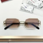 Cartier C Decor Gold, Brown Glasses