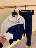 Gucci Tracksuit Navy Blue / White High Quality - Afbeelding 2
