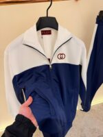 Gucci Tracksuit Navy Blue / White High Quality - Afbeelding 3