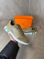 Hermes Bouncing Sneakers Brown Leather