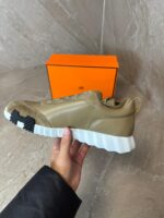 Hermes Bouncing Sneakers Brown Leather - Afbeelding 3