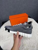 Hermes Bouncing Grey Suede Ribbels - Afbeelding 4