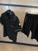 Moncler Zomer Set, Zachte Stof Zwart - Afbeelding 2