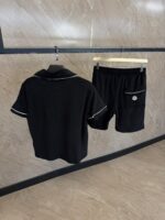 Moncler Zomer Set, Zachte Stof Zwart - Afbeelding 3