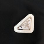Prada Re-Nylon White Zipper Black Jacket, High Quality - Afbeelding 8
