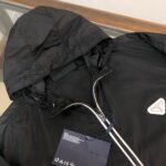 Prada Re-Nylon White Zipper Black Jacket, High Quality - Afbeelding 2