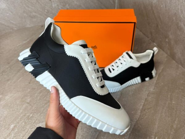 Hermes Bouncing Sneakers Black White