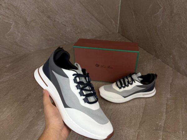 Loro Piana Weekend Walk Sneakers White Grey