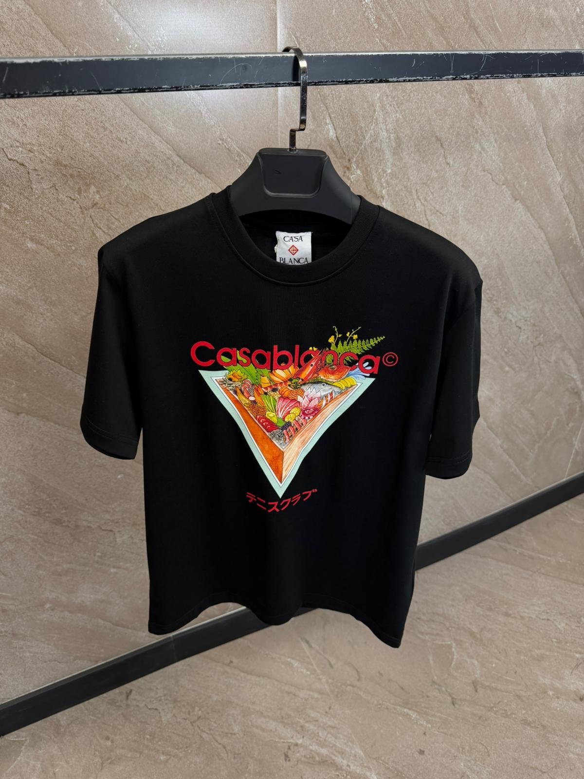 zzzzzz (5) Casablanca Tshirt Black - Afbeelding 1