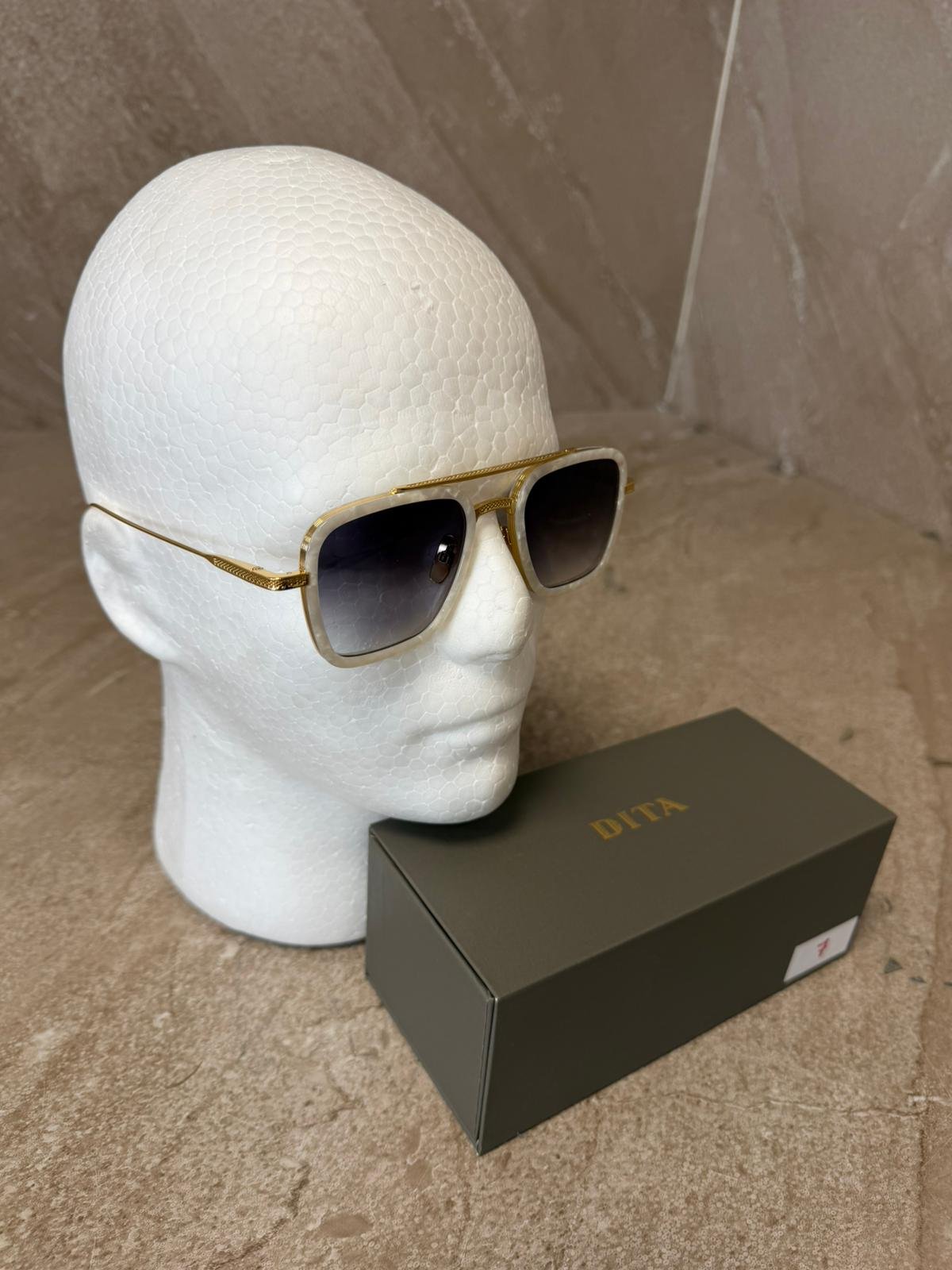 7 (1) Dita Flight 006 White Gold Sunglasses - Afbeelding 1