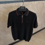 Loro Piana Polo Zwart Met Rits
