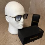 John Dalia Andre Silver Blue Glasses