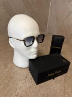 John Dalia Andre Silver Blue Glasses