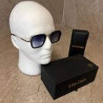 John Dalia Cillian Silver Black Sunglasses