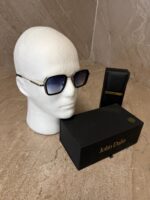 John Dalia Cillian Silver Black Sunglasses