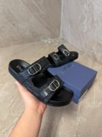 Christian Dior CD Black Slippers