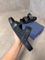 Christian Dior CD Black Slippers - Afbeelding 4