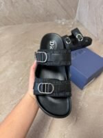 Christian Dior CD Black Slippers - Afbeelding 3