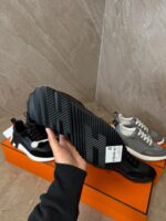 Hermes Bouncing Sneakers Black on Black Leather - Afbeelding 3