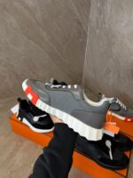 Hermes Bouncing Sneakers Grey White - Afbeelding 4