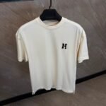 Hermes T-Shirt Small Logo Beige