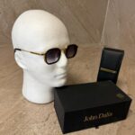 John Dalia Jean Gold Black Sunglasses