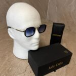 John Dalia Jean Silver Blue Sunglasses