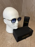 John Dalia Jean Silver Blue Sunglasses