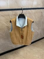 Loro Piana Dubbelzijdig Bodywarmer Lichtblauw / Bruin - Afbeelding 2