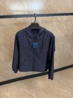 Louis Vuitton Monogram Reversible Blue Jacket High Quality