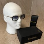 John Dalia Samuel Black Silver Blue Sunglasses